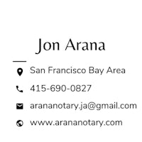 a business card for jon arana